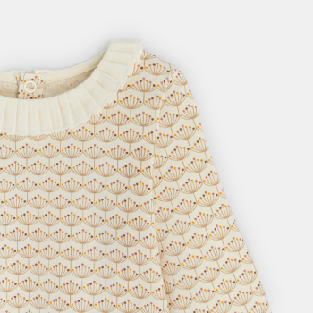 بلوزة مطبّعة بياقة مطوية،...